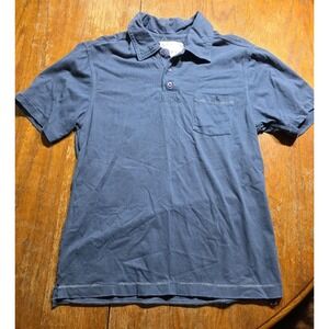 VINTAGE Kirra Shirt Mens M Navy Polo Grunge Skate Y2K Single Stitch Pocket‎